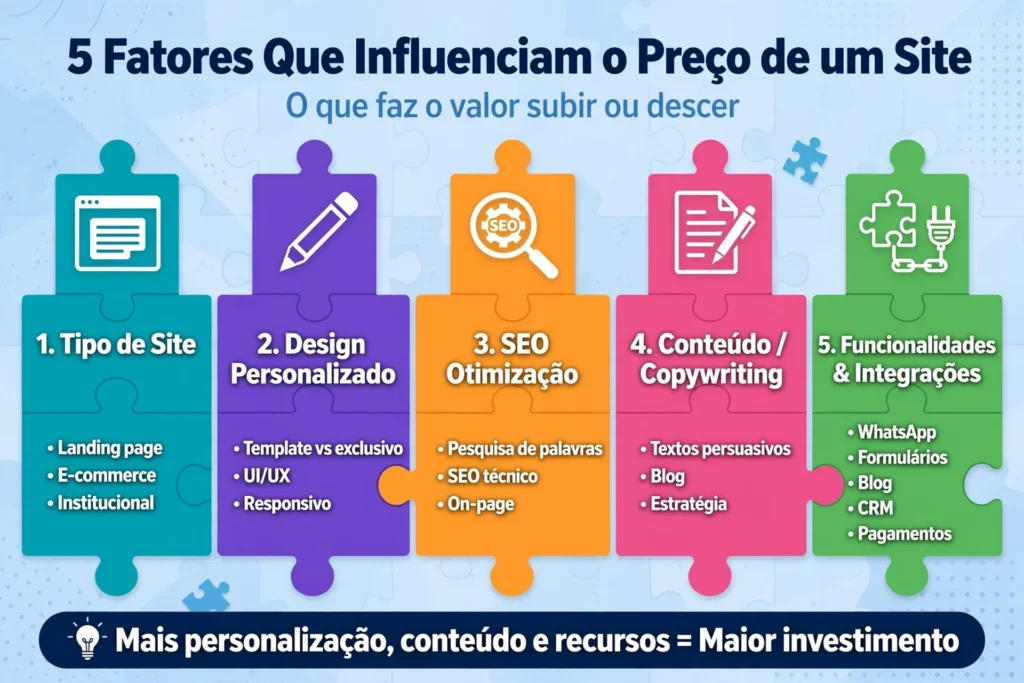 5 fatores que influenciam o preço de um site em porto alegre