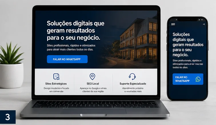 Landing page otimizada para conversão de clientes com site profissional em Porto Alegre